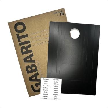 Imagem de Printable - Kit de Gabaritos/Moldes para Dobrar Roupas Preto (5 Moldes)