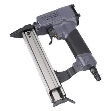 Imagem de Pregador pneumático com capacidade de 100 pregos, pressão de ar de 0,4 Mpa a 0,8 MPa, ferramenta ideal para marcenaria e emolduramento