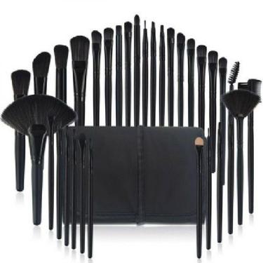 Imagem de Kit Pinceis Maquiagem Profissional 32 Peças Com Estojo