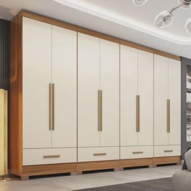 Imagem de Quarto Modulado 4 Peças 8 Portas 4 Gavetas Smart Plus