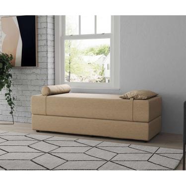 Imagem de Sofá-Cama Casal 3 Lugares Cecília Linho Bege