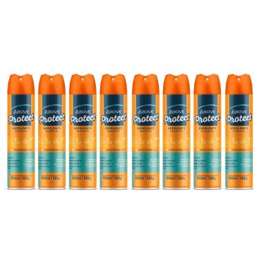 Imagem de Kit 8 Repelente Spray Protect Above Secagem Rápida 150Ml