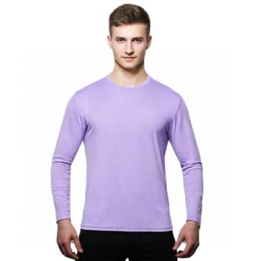 Imagem de Camisa Uv 50 Manga Longa Slim Térmica Segunda Pele - Genérico, Lilás, 