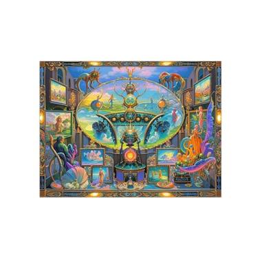 Imagem de BMZFYBS Impressões de arte de parede de surrealismo - imagem moderna - pintura de arte do mundo colorido em tela - pôster de arte fina para decoração de parede de sala de estar 50 x 65 cm 20 x 26