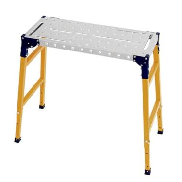 Imagem de Andaime de plataforma de trabalho portátil de aço para trabalho de manutenção geral, capacidade de 150 kg, design telescópico para fácil armazenamento, andaime de construção com plataforma de trabalho