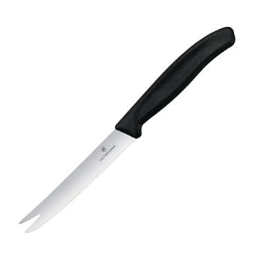 Imagem de Victorinox Faca suíça clássica de queijo e salsicha, 11 cm, preta