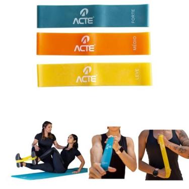 Imagem de Kit Mini Faixa Elástica Band Com 3 Intensidades - ACTE