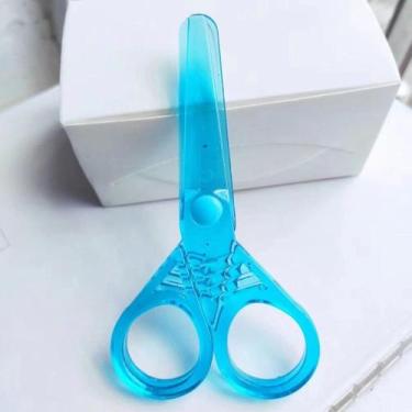 Imagem de Tesoura De Plástico Artesanal Para Crianças , Corte De Papel , Seguran