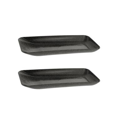 Imagem de Travessa Retangular Petisqueira Mini Bandeja Descanso 2un