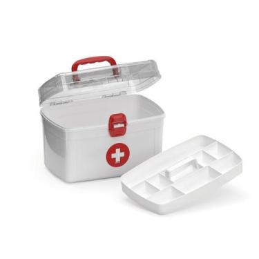 Imagem de Caixa organizadora frasqueira medicamento mega luxo 12 litros - Nitron