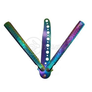 Imagem de Canivete Fade Rainbow Butterfly Treinamento Faca Borboleta