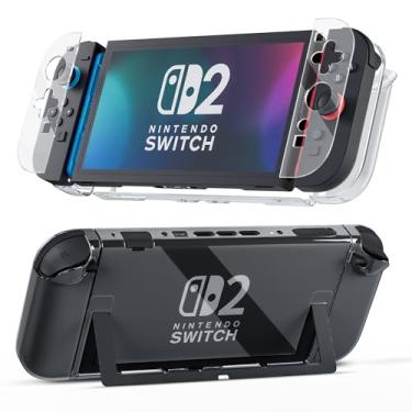 Imagem de [Improved Version] GLDRAM Case Compatible with Nintendo Switch 2 (2025), Split Hardshell PC Protective Cover for Switch 2 Console & Detachable Joycon, Dockable Crystal Skin Accessories Protector