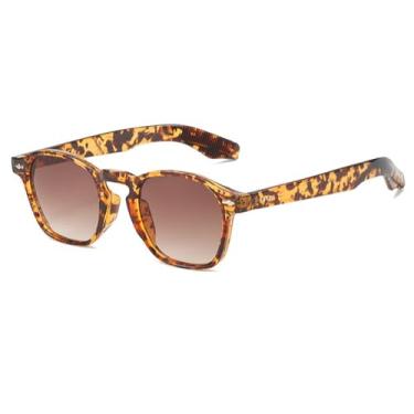 Imagem de JRLLFD Óculos de sol retangulares vintage femininos, lentes azuis, rebites, óculos escuros, masculinos, femininos, uv400(2)