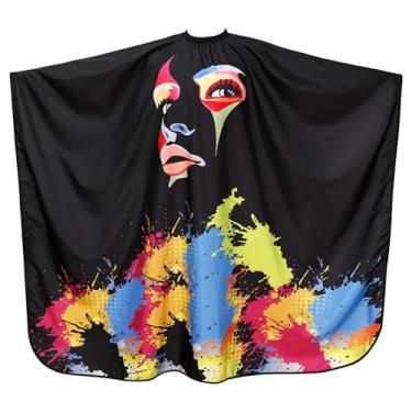 Imagem de OIIBWQ Capa de Barbeiro Ajustável com Fecho de Pressão para Corte de Cabelo, Vestido para Corte de Cabelo em Salão, Modelagem E Coloração de Cabelo para Adul