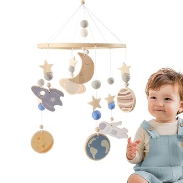 Imagem de Móbiles Para Bebé, Decoração Infantil Em Para Quarto De Bebê, Estimulação Visual para Bebés Móbil de Berço Giratório 360 Graus Auxílio para Sono e Brincadeiras Noturnas para Berçário