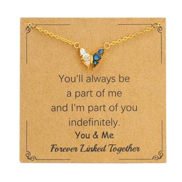 Imagem de SOPIFY Colar feminino com pedra do mês de nascimento de borboleta, dourado, delicado para mãe, filha, irmã, avó, neta, amigas, melhores presentes de pedra do mês de nascimento, Adjustable, Cobre, Sem