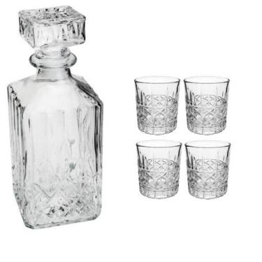 Imagem de Kit 4 Copo para Whisky Drink 345ml + Jarra Licoreira 900ml - Yazi