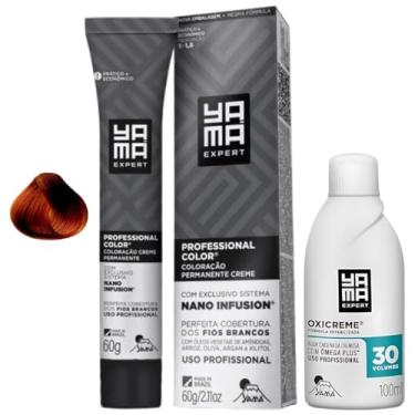 Imagem de Kit Coloração Yama Nano Infusion Profissional 7.4 Louro Medio Acobreado E Ox Cremosa 30vol 100ml