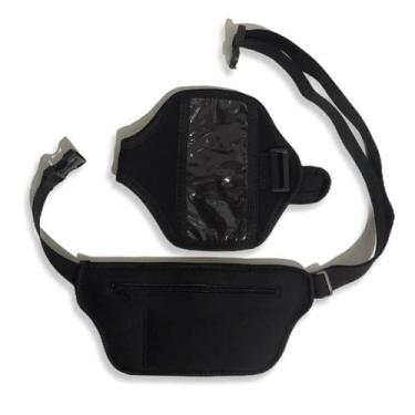 Imagem de Kit Academia Pochete Slim + Suporte Braçadeira De Celular - Ge Brindes