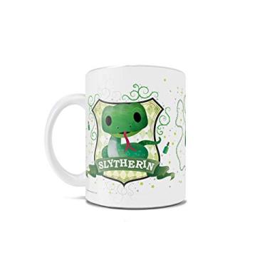 Imagem de Harry Potter – Sonserina – Aquarela de Hogwarts Chibi – Caneca geek fofa – para café, chá, cacau ou presente