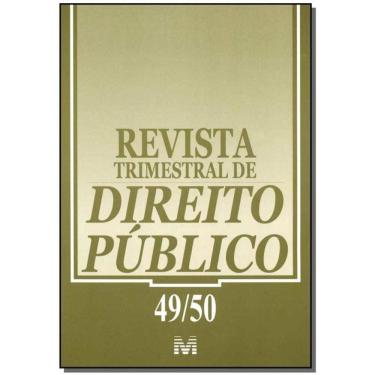 Imagem de Revista Trimestral De Direito Publico Ed. 49 E 50