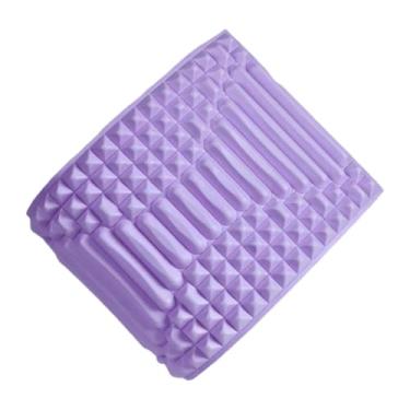 Imagem de predolo Maca de costas, maca de pescoço, ferramenta de massagem, casa, mulheres, homens, massagem, ioga, exercício de descompressão espinhal, suporte para, Roxo