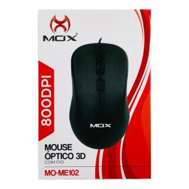 Imagem de Mouse Óptico Mox Com Fio USB 1 Metro