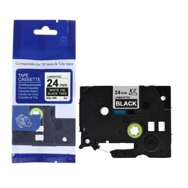 Imagem de Fita Compatível Brother Tz Tze 355 Preta Letra Branca 24mm - Genérica 