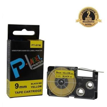 Imagem de Fita Compatível Casio XR-9YW Amarela Letra Preta 9mm - Genérica Casio