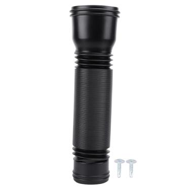 Imagem de Chuva Gutter Downspout Extensão flexível extensível Drain Away Extender Design retrátil prova de desgaste para Outdoor Villa Rodada Downpipe PE ABS Material 20 59in (Preto)