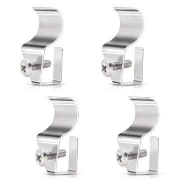 Imagem de Xuzimaoyi Ganchos de tapume - Gancho de revestimento de aço inoxidável sem furo para câmeras externas, campainhas, decoração de luzes, suportes de revestimento à prova de intempéries, fácil instalação