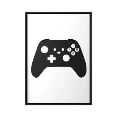 Imagem de Preto Branco Gamepads Headsets Lona Arte Poster Para Sala De Jogos Men