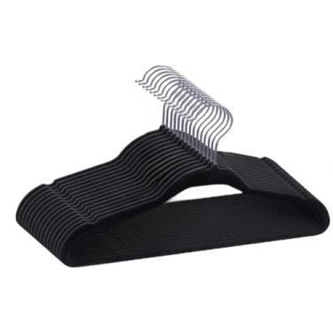 Imagem de Kit 50 Cabides de Veludo 360° Antideslizante Kit Cabide para Roupas Camiseta Calça