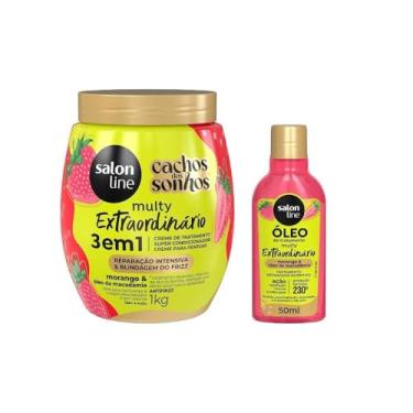 Imagem de Salon Line Kit Multy Creme de Tratamento + Óleo Reparador Condicionante Morango