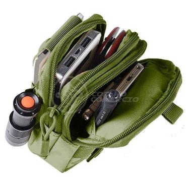 Imagem de Bolsa Verde Militar Kit DFerramentas De Camping Acessórios