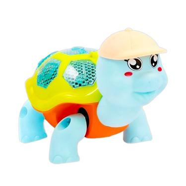 Imagem de Tartaruga Brinquedo Infantil Dançante Som Luz Crianças Bebe Cor:Azul