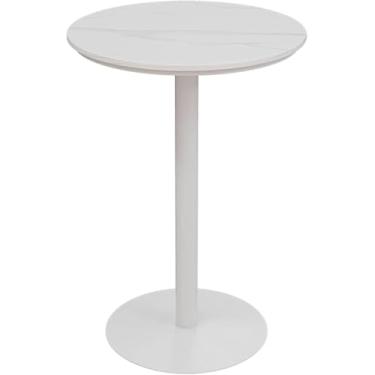 Imagem de Mesa De Bar De Café Da Manhã, Mesa De Bistrô De Coquetel Mesa Alta Mesa De Jantar De Altura De Balcão De Mármore Mesa De Extremidade Lateral Mesa De Centro Alta Mesa De Tel, One Color, Height 75cm