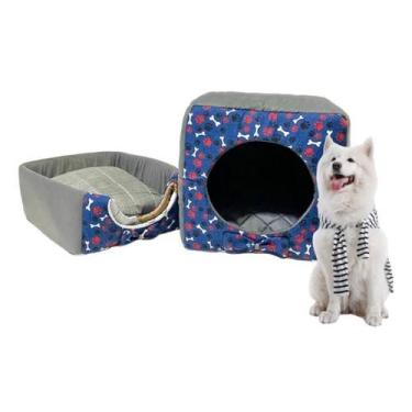 Imagem de Toca Iglu Casinha Grande 3 Em 1 Para Cachorro E Gato Com Almofada Remo