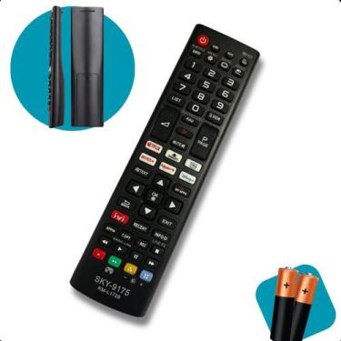 Imagem de Controle Remoto Universal Para Tv Smart Tv 4K + Pilhas  Kit De 2 Peças