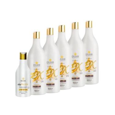 Imagem de Kit Emulsão Oxidante 5 Ox Água Oxigenada Com Plex Creme - Dyusar Cosme