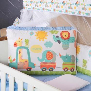 Imagem de Kit Berço Americano 13 pcs para Bebê Menino Carrinhos - Carinha de Anj