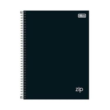 Imagem de Caderno Espiral Pequeno 1/4 Capa Dura 160 Folhas Zip TILIBRA, Preto