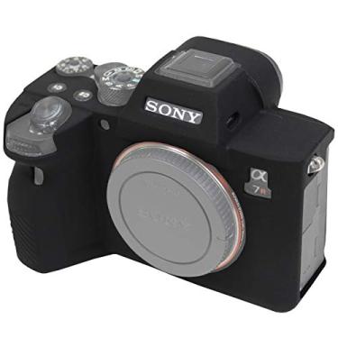 Imagem de Capa de Capuz Fácil para Câmera Digital Sony Alpha 7R IV A7R IV α7R IV A7RIV A7RM4 ILCE-7RM4, Capa Protetora de Silicone Macio Antiarranhões, Preto