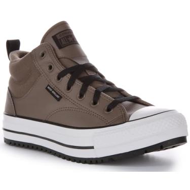 Imagem de Converse Tênis unissex Chuck Taylor All Star Malden Street - Estilo com fecho de cadarço - Fumaça do motor/Preto Marrom, Fumê do motor/preto marrom, 12.5 Women/10.5 Men