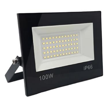 Imagem de Refletor LED 100W SMD IP66 Prova d'Água Holofote Externo 6500K – Alta Luminosidade e Economia de Energia