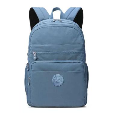 Imagem de Mochila Escolar Infantil A55 Com Chaveiro Macaco Azul - Gv Bolsas