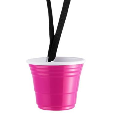 Imagem de Red Cup Living Copo de shot rosa | Conjunto de mini copos curtos de 59 ml para uísque, tequila, vodka com base pesada | Copo reutilizável | Sem BPA | Perfeito para presente de Dia dos Namorados |