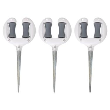 Imagem de 3pcs Guia de Mangueira de Jardim Pico de Polias Giratórias Flexíveis Guia de Mangueira de Jardim ABS + Iron Water Hose Guide Spike, Role e Mova Sua Mangueira Facilmente, 27 X