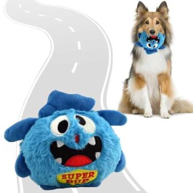 Imagem de Brinquedos interativos para cães para o tédio – brinquedos para cães com bola de pelúcia interativa, brinquedo de bola de cachorro em movimento estridente, brinquedos falantes de tédio para cães