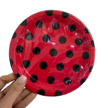 Imagem de 8 Pratos de Papel Festa Joaninha Lady Bug 18 cm - Ponto das Festas - I